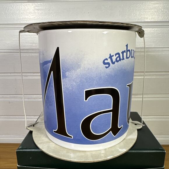 Vintage Starbucks Maui Mug Collector Series City Large Coffee Cup 1994 Surfer - Picture 1 of 6